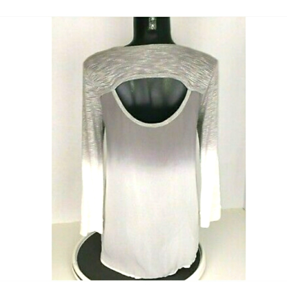 Z by Zobha Women's Ombre Long-sleeved Tunic - Picture 2 of 8